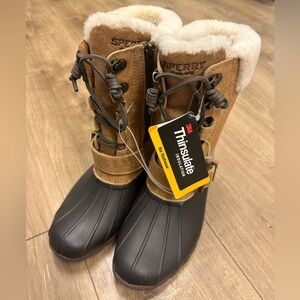 NWT Sperry Winter Boots With 100% Real Fur